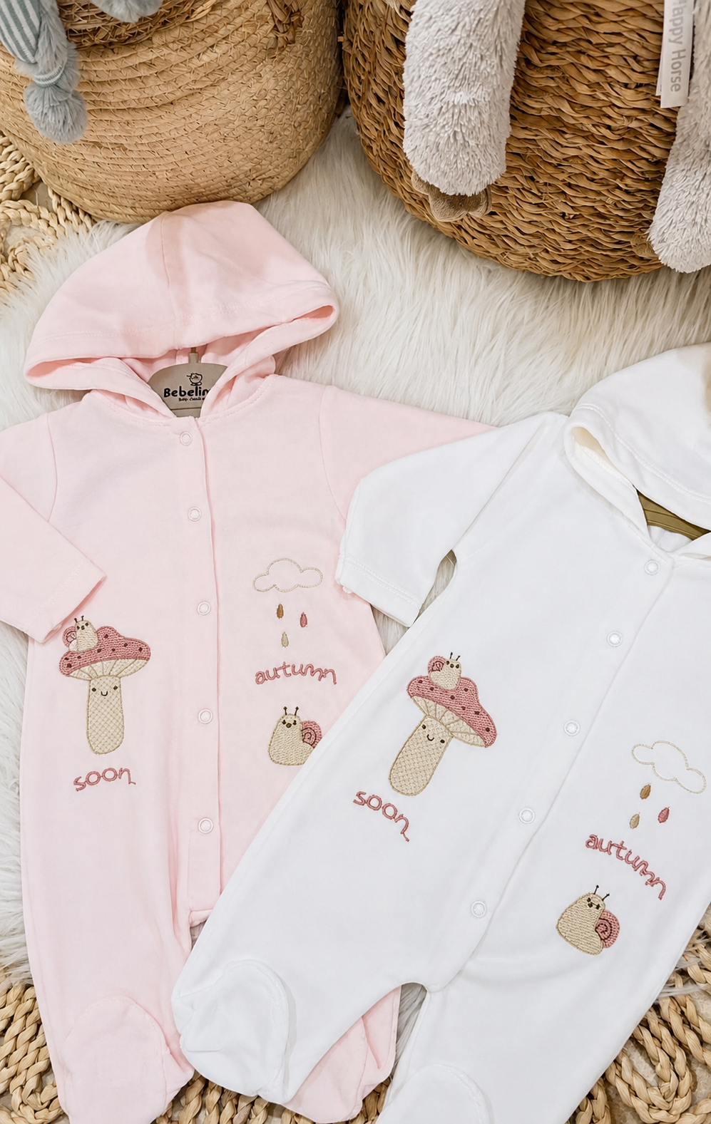 Bebelinna-Hooded Velvet Romper