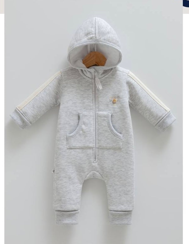 Caramell-Stylish Boy Hooded Overall