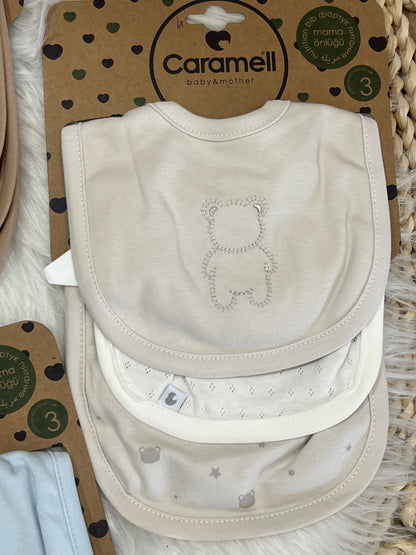 Caramel-3 Pcs 100% Cotton Bips