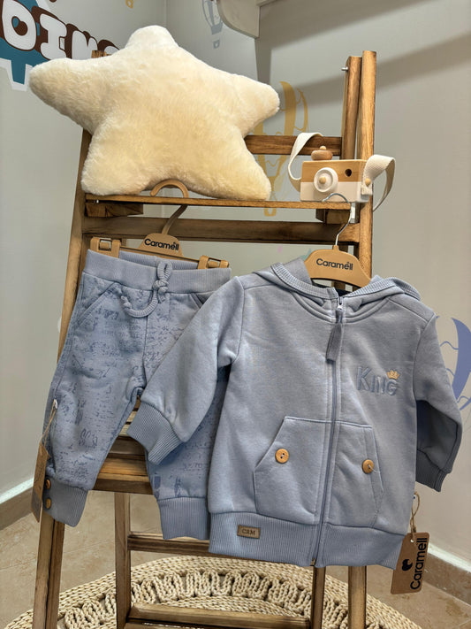Caramell-Hooded Fleeced Set