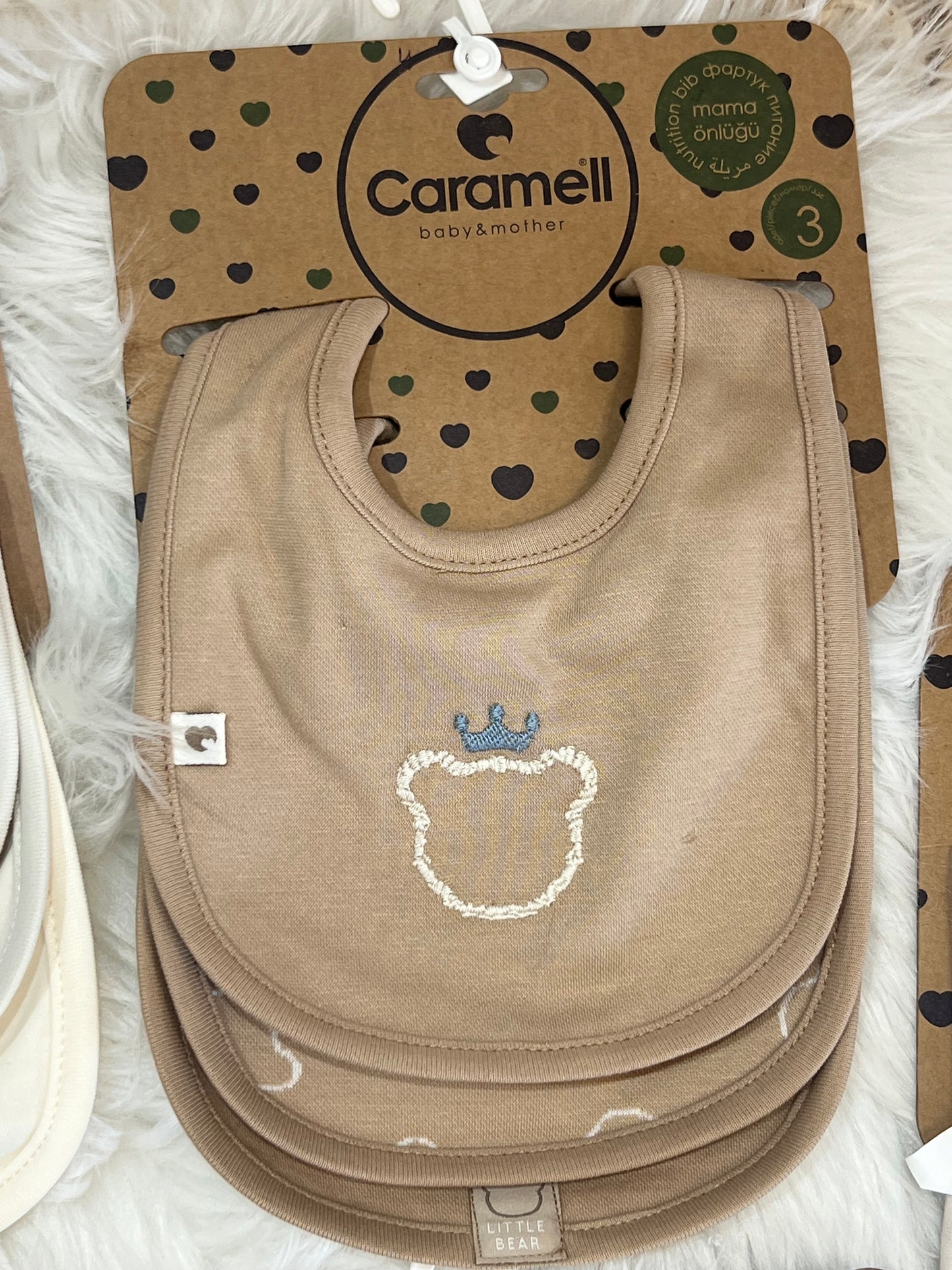 Caramel-3 Pcs 100% Cotton Bips