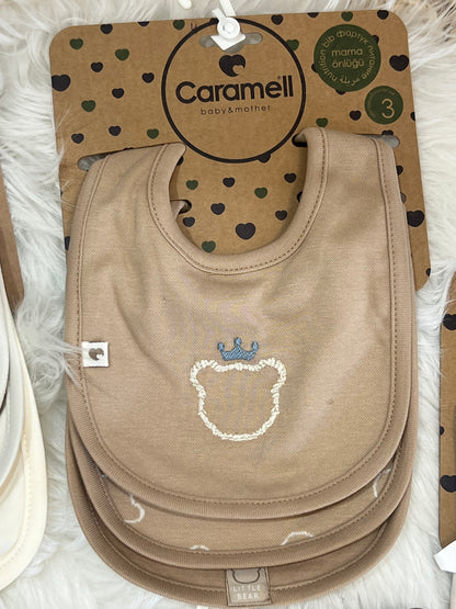 Caramel-3 Pcs 100% Cotton Bips