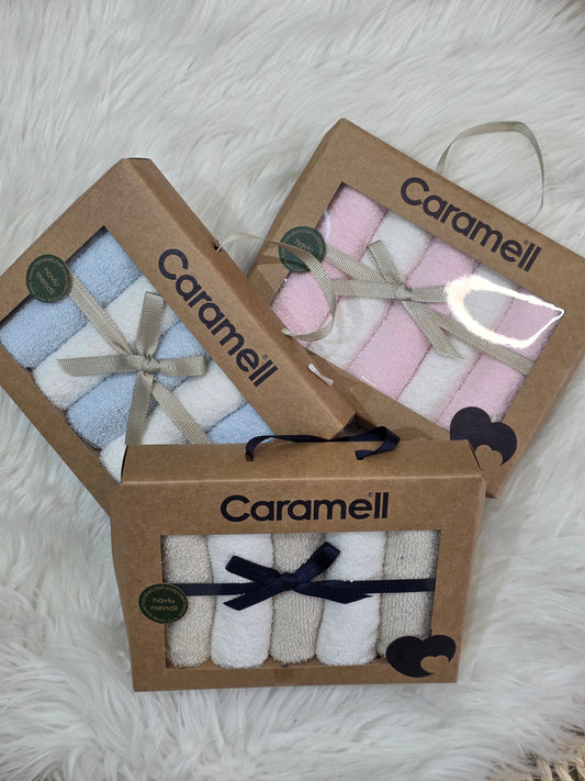 Caramell-Fabric Towel Washcloths Pack of 5