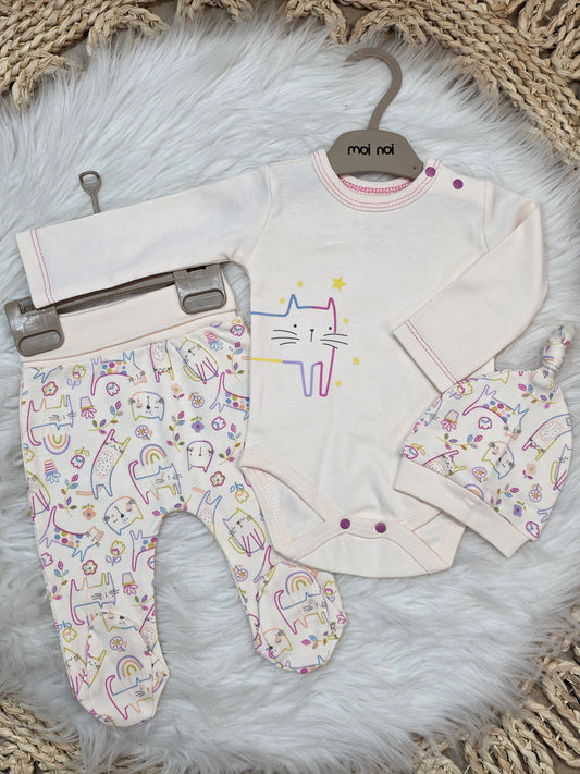 MoiNoi-3Pcs Cat Cotton Set