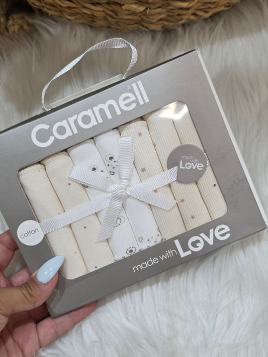 Caramell-Washcloths Box of 7 Pcs