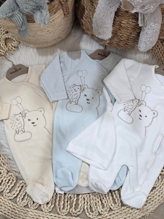 Bebelinna-Velvet Romper with Hat