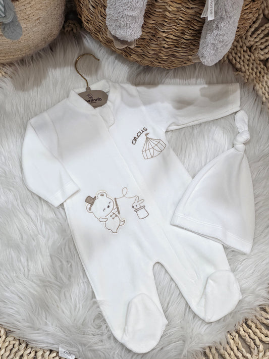 Bebelinna-Velvet Romper with Hat