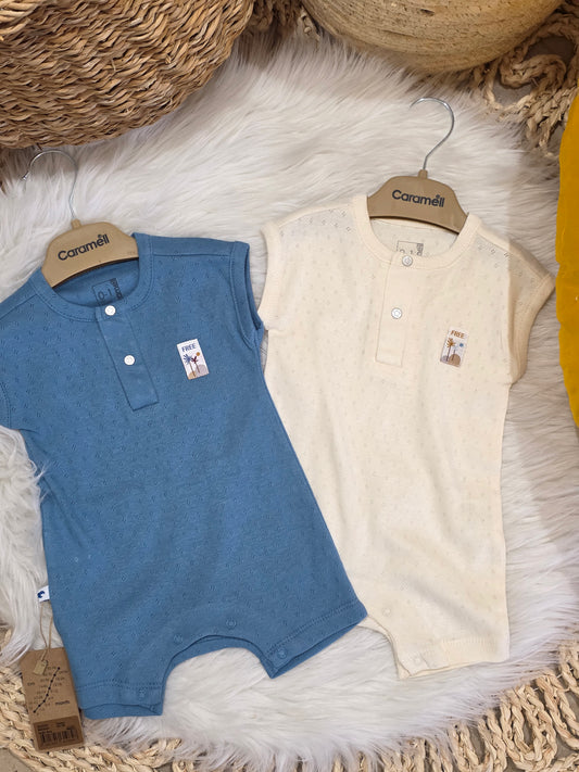 Caramell-Basic Cotton Romper