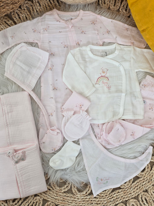 Caramell-Newborn Love Me Linen Set of 10 Pcs