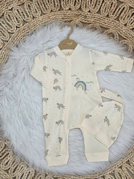 Bubbles-Turtle Cotton Overall