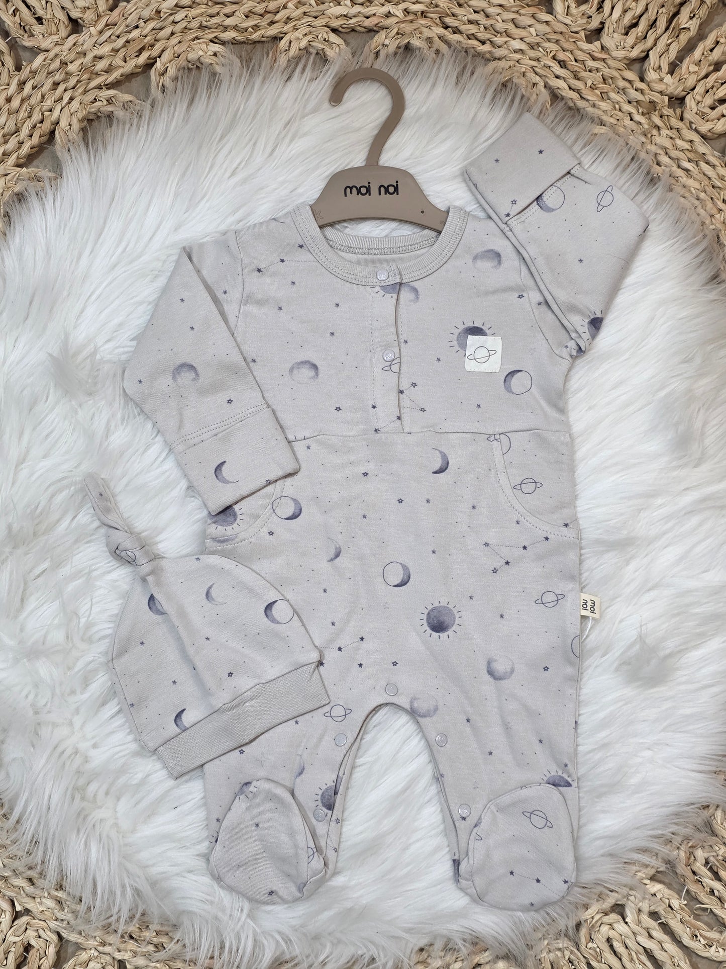 MoiNoi-2Pcs Space Cotton Overall