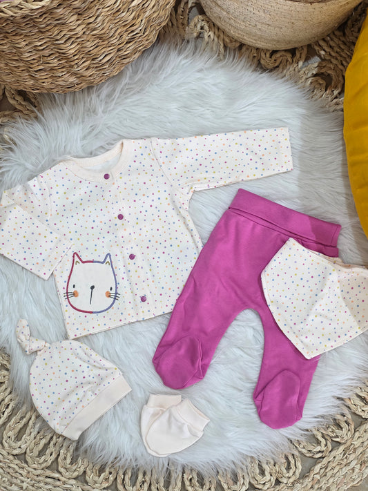 MoiNoi-Cute Cat Cotton Set of 5 Pcs