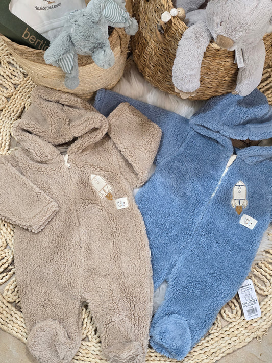 Bebelinna-Fleeced Hooded Romper