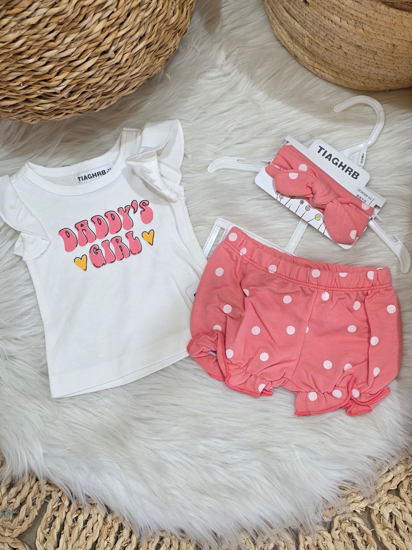 TinyDino-Daddy's Girl Cotton Set of 3 Pcs