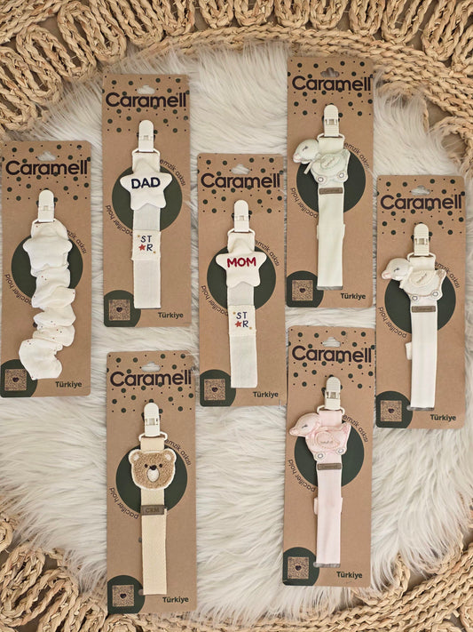 Caramell-Pacifier Clips