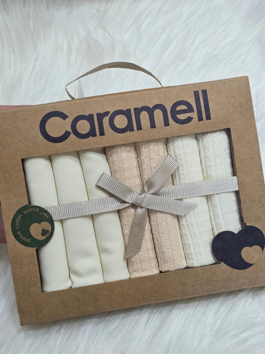 Caramell-Cotton Washcloths Pack of 7