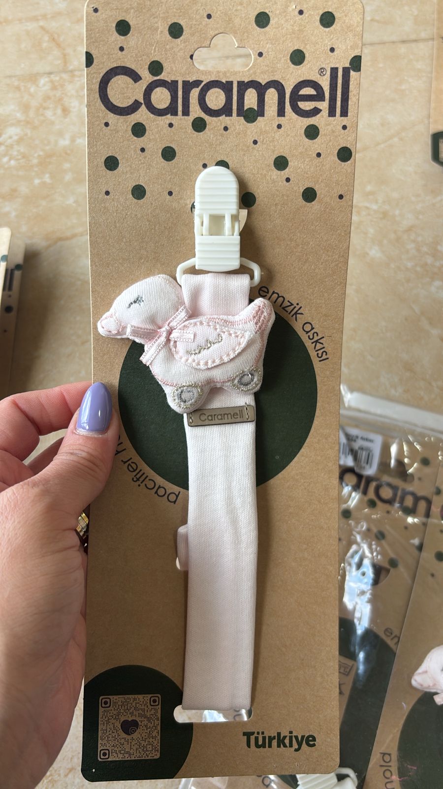 Caramell-Pacifier Clips
