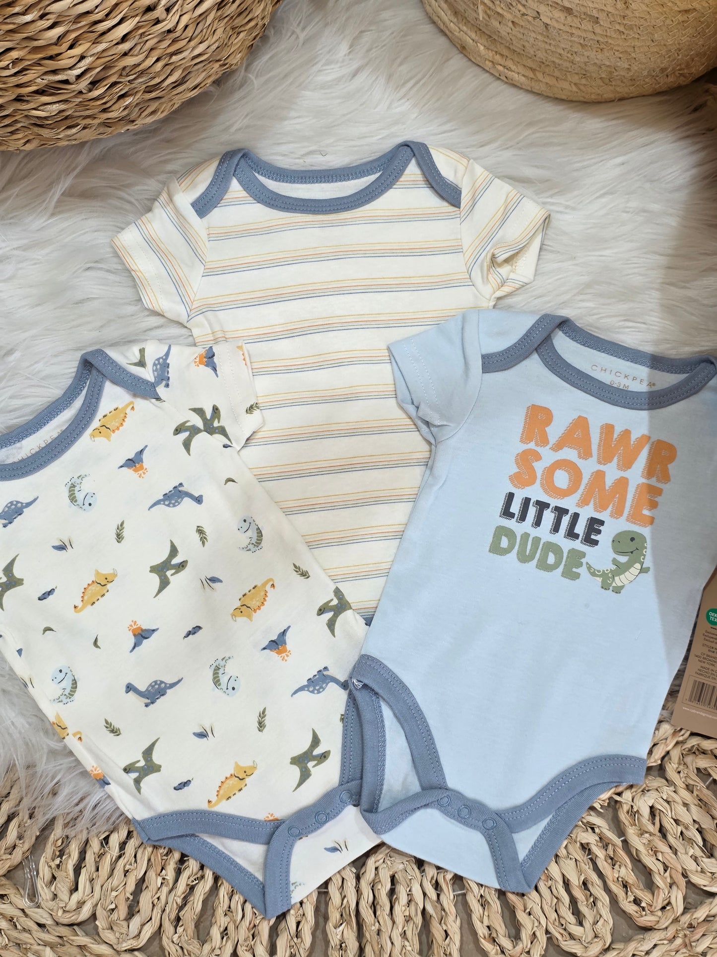 TinyDino-Cotton Bodies Set of 3 Pcs