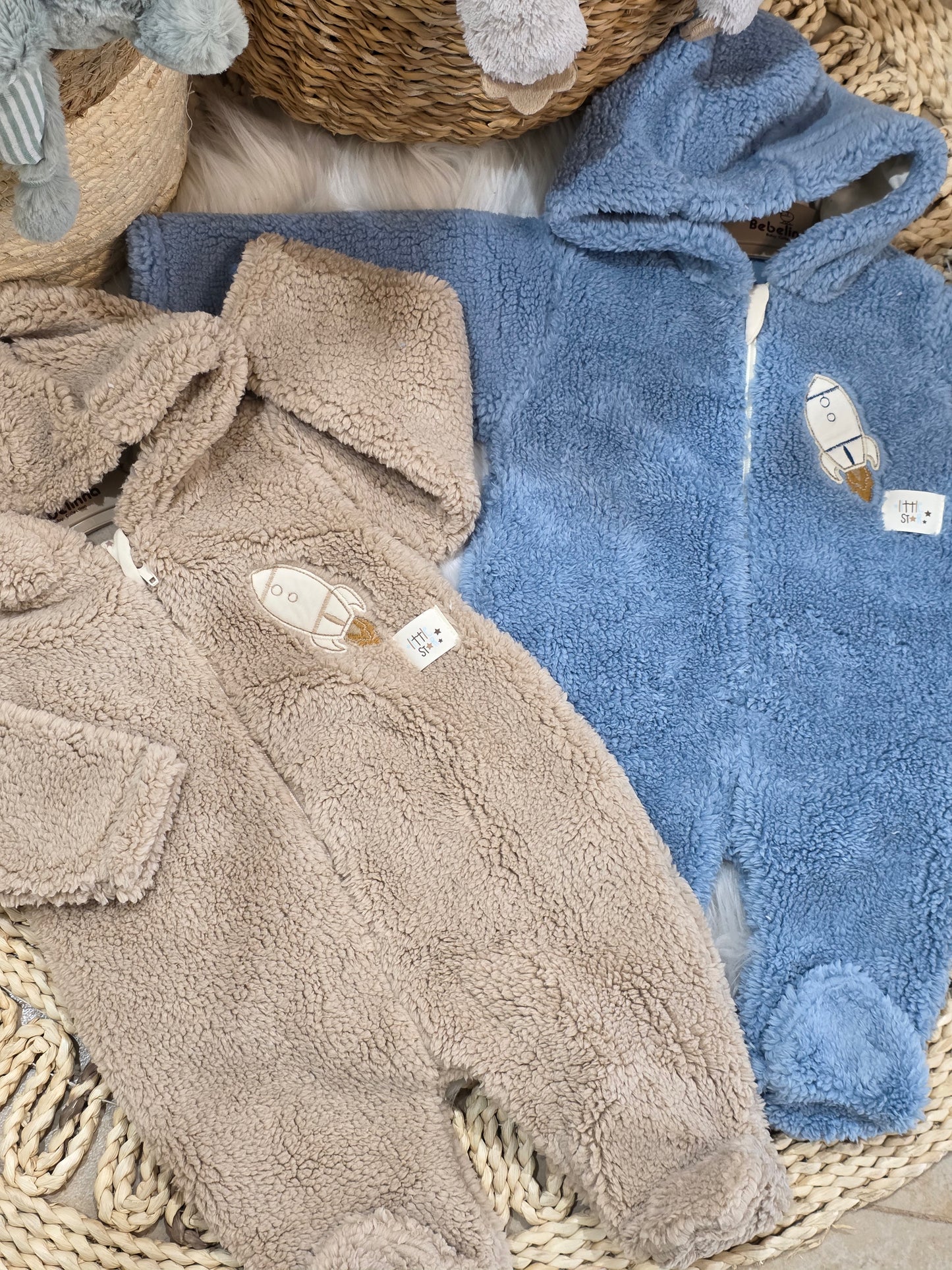 Bebelinna-Fleeced Hooded Romper
