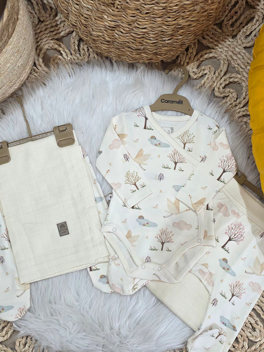 Caramell-Triple Set of 3 Pcs with Blanket