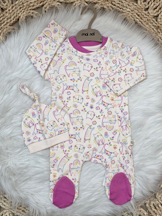 MoiNoi-2Pcs Cat Cotton Overall