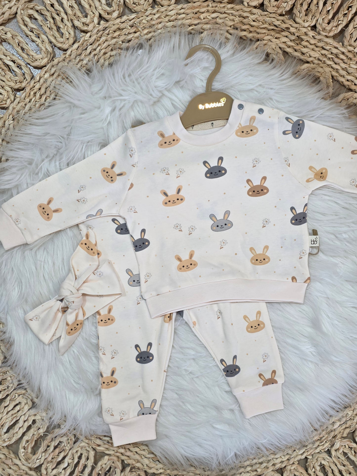 Bubbles-3 Pcs Bunny Cotton Pijama