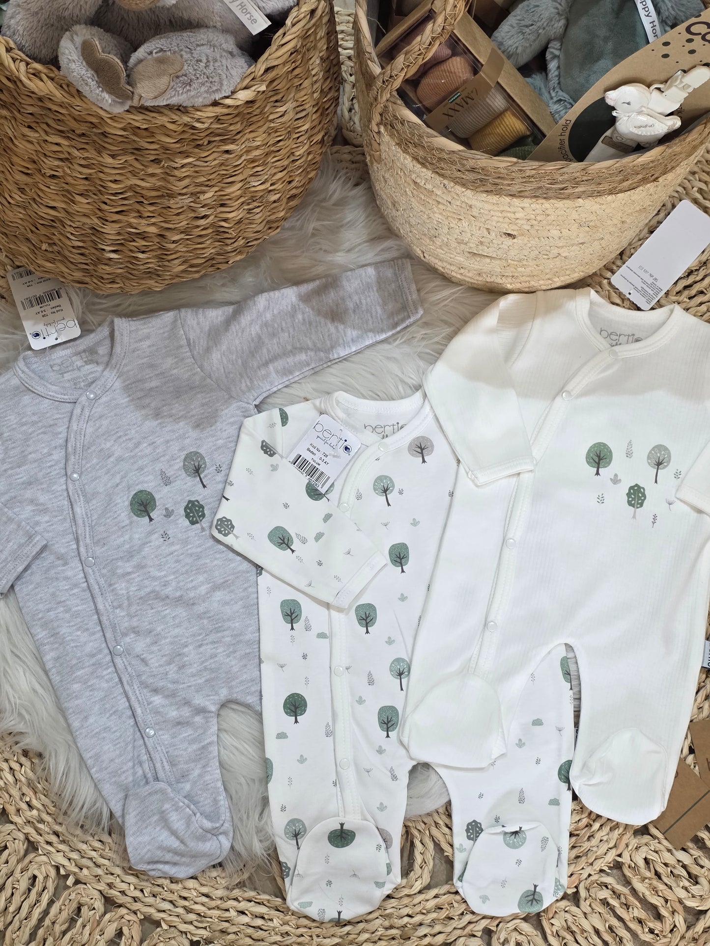 Bertio-Triple Cotton Set of 3 Jumpsuits