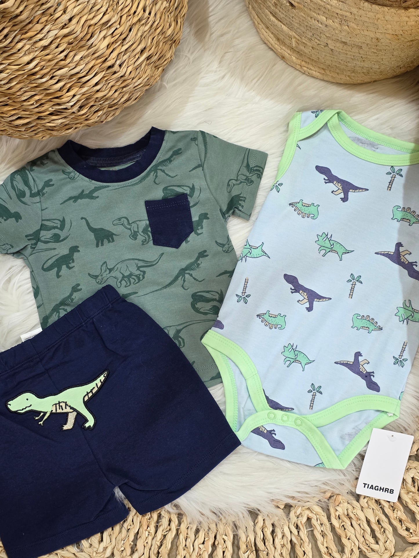 TinyDino-Dino Cotton Set of 3 Pcs