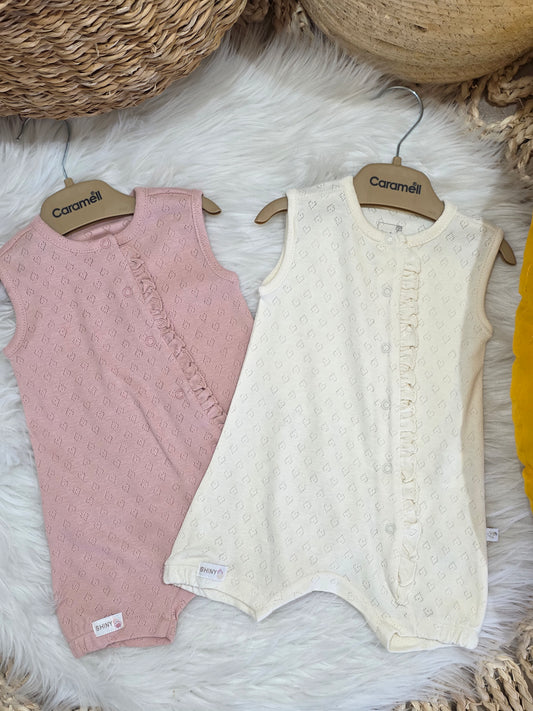 Caramell-Basic Cotton Romper