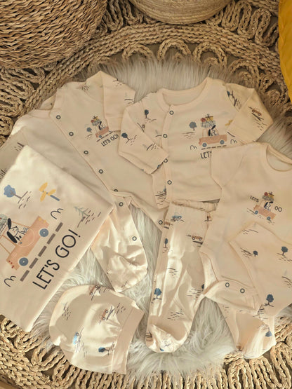 Bubbles-Let's Go Newborn Cotton Set of 10 Pcs