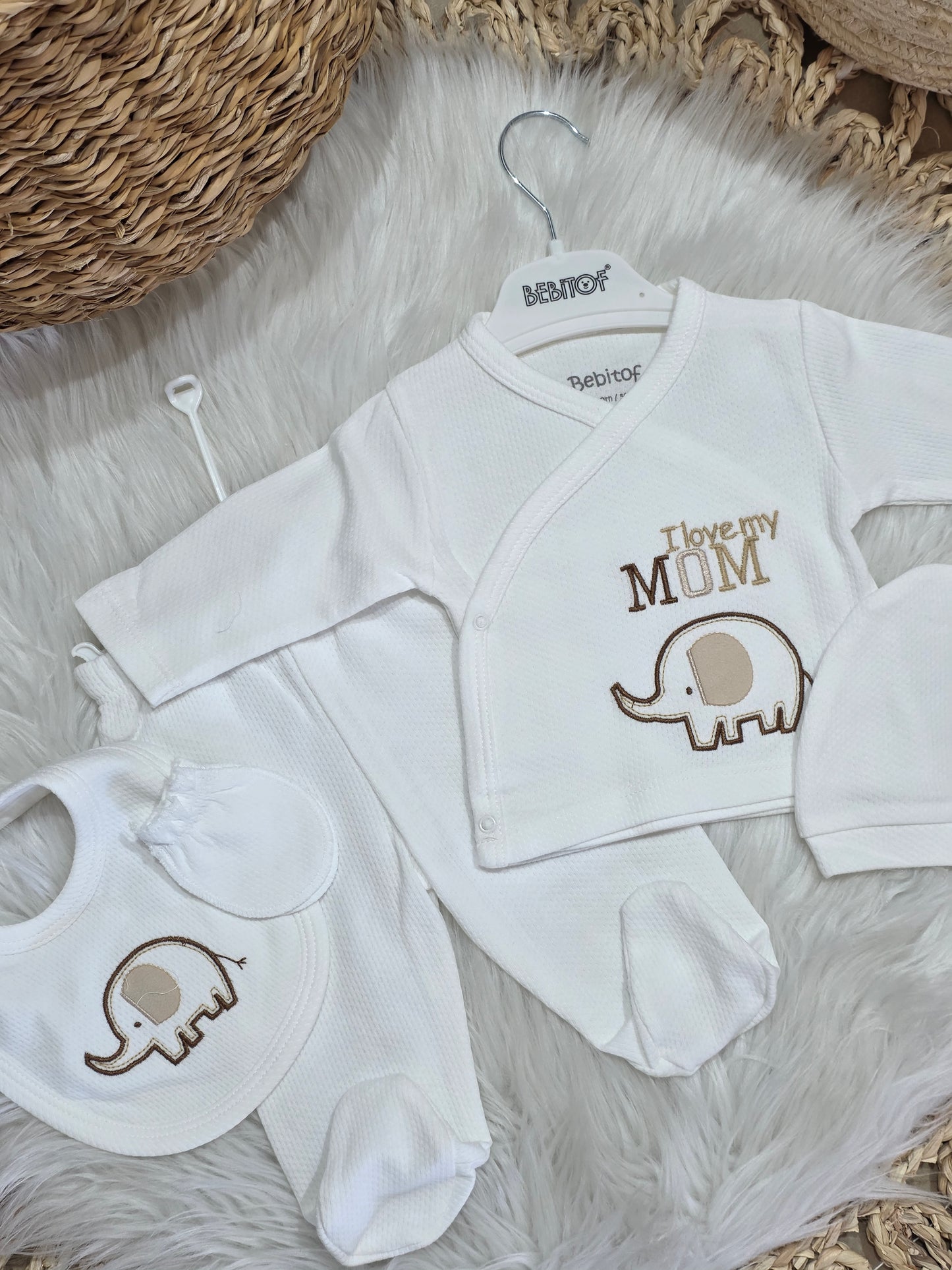 Bebitof-Mom Elephant Cotton Set of 5 pcs
