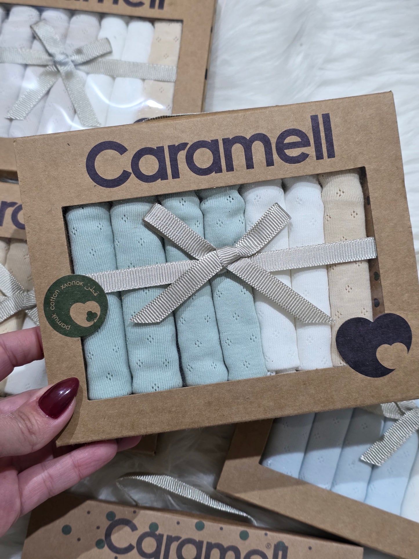 Caramell-Cotton Washcloths Pack of 7