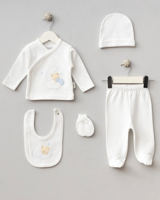 Bebitof-5 Pcs Newborn Cotton Set