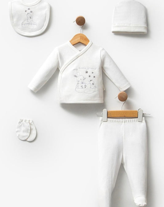 Bebitof-5 Pcs Newborn Cotton Set