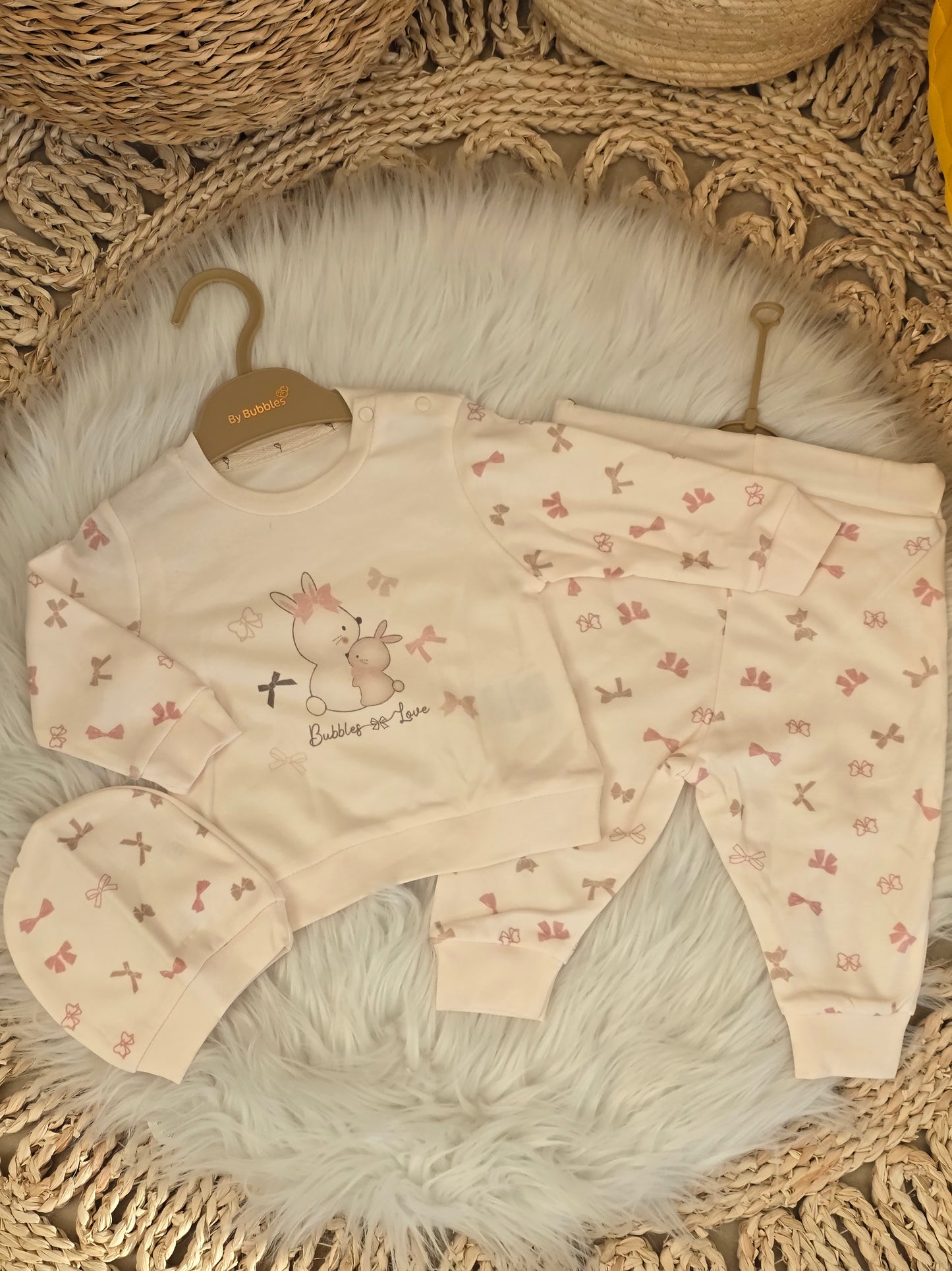 Bubbles-Cotton Pijama Set of 3 Pcs