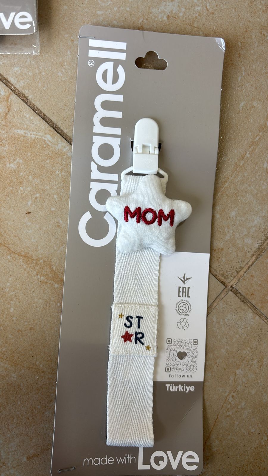 Caramell-Pacifier Clips
