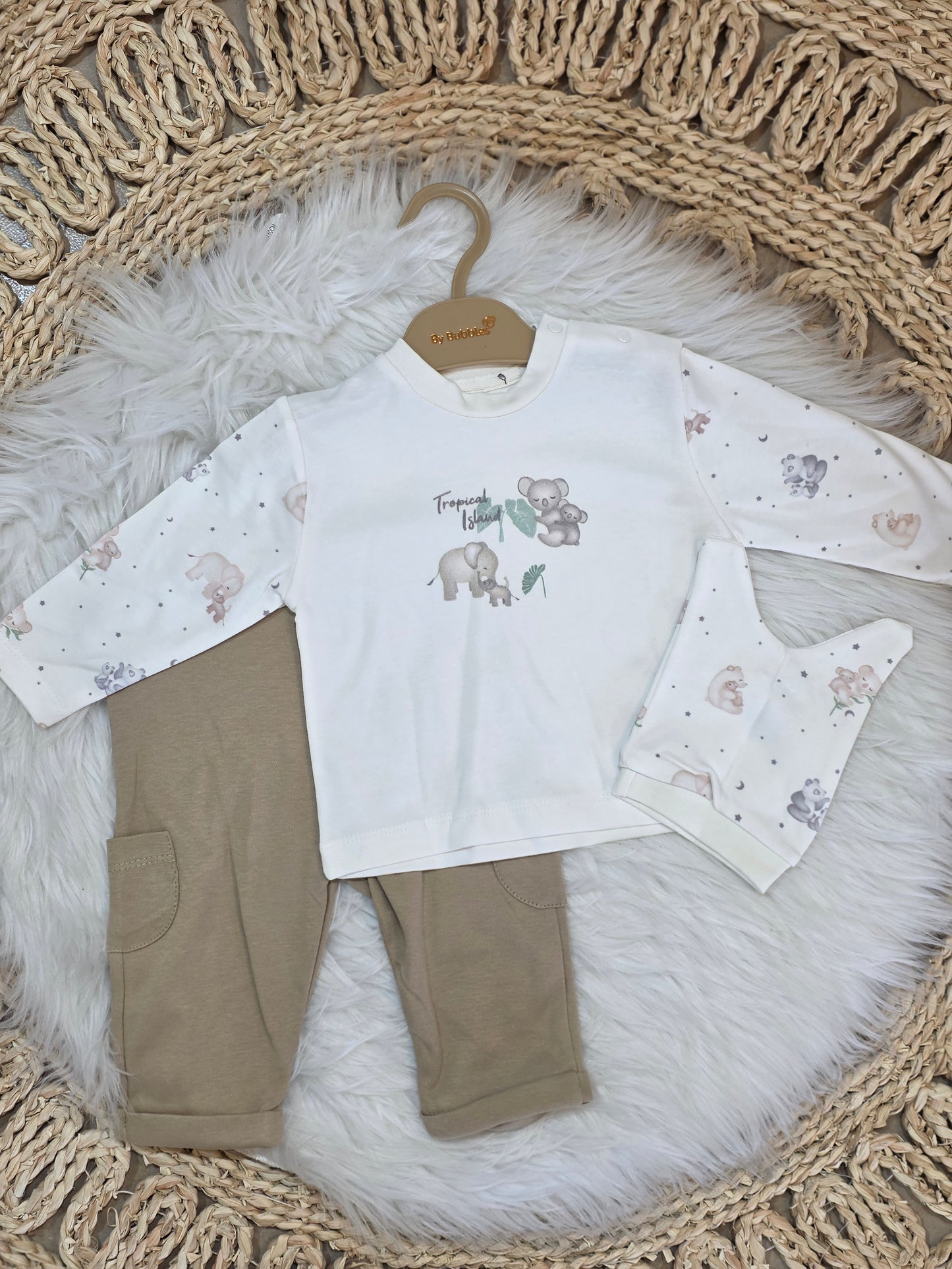 Bubbles-Panda 3Pcs Cotton Set