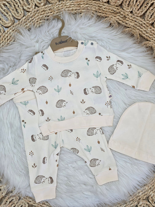 Bubbles-3 Pcs Porcupine Cotton Pijama